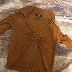 Forever 21 Rust Long Sleeve Top